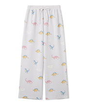 ダイナソー柄ワッフルロングパンツ