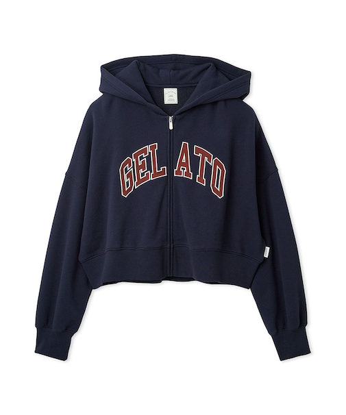 カレッジロゴ裏毛パーカ