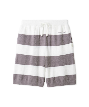 【HOMME】スムーズィー2ボーダーハーフパンツ