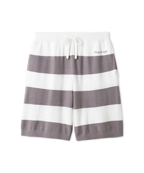 【HOMME】スムーズィー2ボーダーハーフパンツ