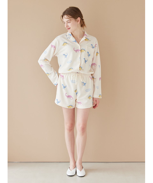 ダイナソー柄ワッフルオールインワン