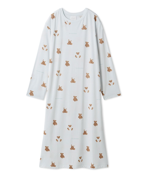 抗菌防臭バスローブベア柄ワンピース