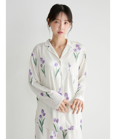 チューリップ柄シャツ