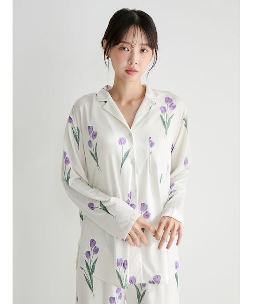 チューリップ柄シャツ