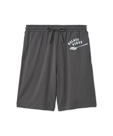 【HOMME】シリアルワンポイントロゴハーフパンツ