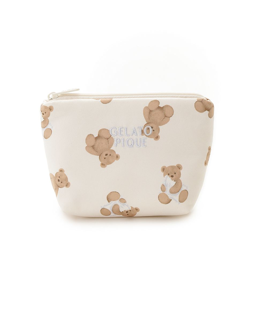 【WhiteDay】ベア総柄ティッシュポーチ