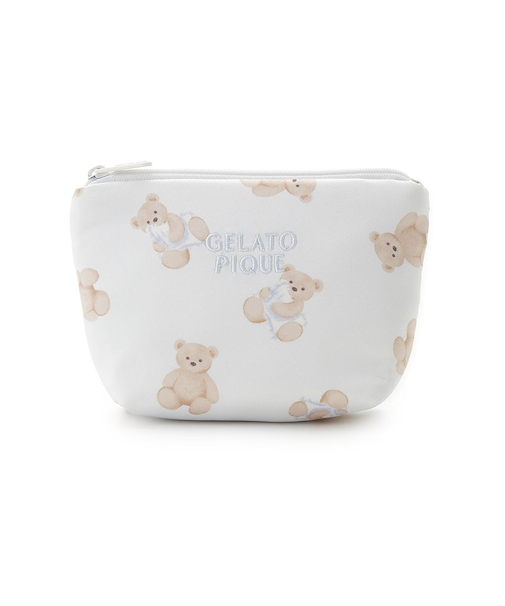 【WhiteDay】ベア総柄ティッシュポーチ
