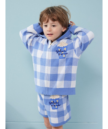 【KIDS】エアリーモコギンガムチェック柄ショートパンツ