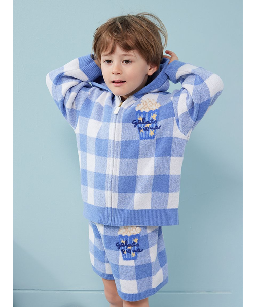 【KIDS】エアリーモコギンガムチェック柄ショートパンツ