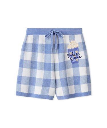 エアリーモコギンガムチェック柄ショートパンツ