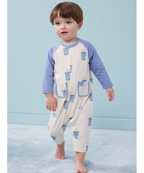 【BABY】ポップコーン柄ロンパース