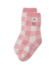 【KIDS】エアリーモコギンガムチェック柄ソックス