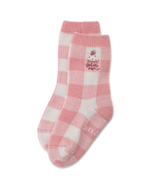 【KIDS】エアリーモコギンガムチェック柄ソックス