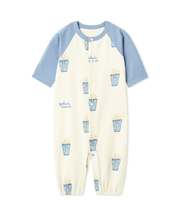 【BABY】新生児ポップコーン柄2WAYオール