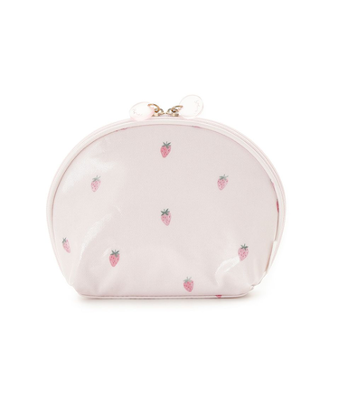 ストロベリー柄コーティングポーチ