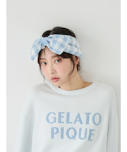 【WhiteDay】チェック柄ヘアバンド