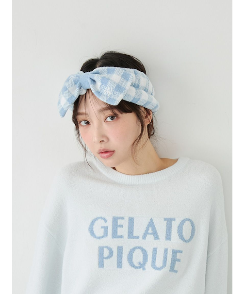 【WhiteDay】チェック柄ヘアバンド