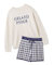 【WhiteDay】ロゴプルオーバー&チェックショートパンツセット