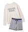 【WhiteDay】ロゴプルオーバー&チェックショートパンツセット
