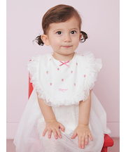 【BABY】ストロベリー柄チュールスタイ