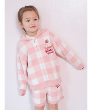 【KIDS】エアリーモコギンガムチェック柄パーカ