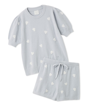 【ONLINE限定】エアリーモコハートジャガードプルオーバー&ショートパンツセット