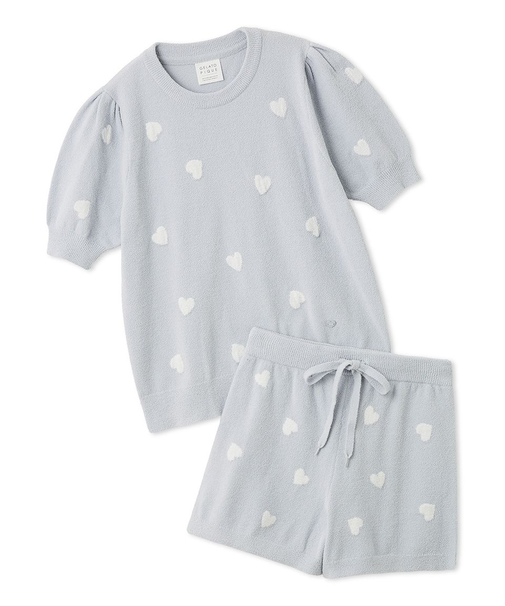 【ONLINE限定】エアリーモコハートジャガードプルオーバー&ショートパンツセット