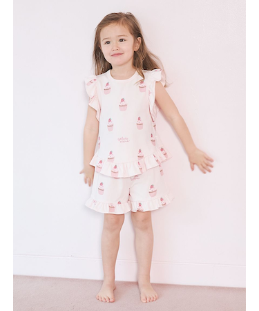 【KIDS】カップケーキ柄ショートパンツ