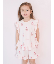 【KIDS】カップケーキ柄Tシャツ