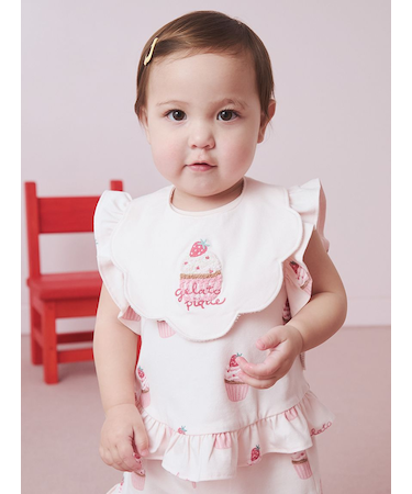 【BABY】カップケーキ柄スタイ