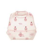 【BABY】カップケーキ柄お食事スタイ
