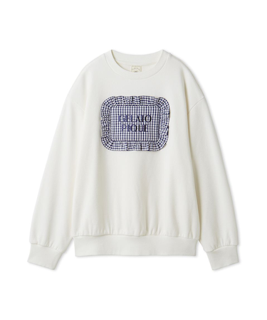 【WhiteDay】ピローモチーフ裏毛プルオーバー