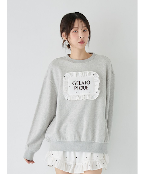 【WhiteDay】ピローモチーフ裏毛プルオーバー