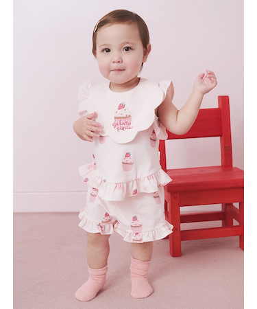 【BABY】カップケーキ柄ショートパンツ