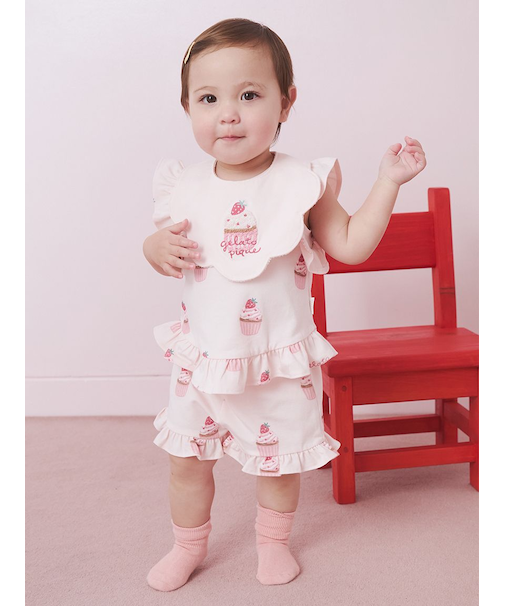 【BABY】カップケーキ柄ショートパンツ