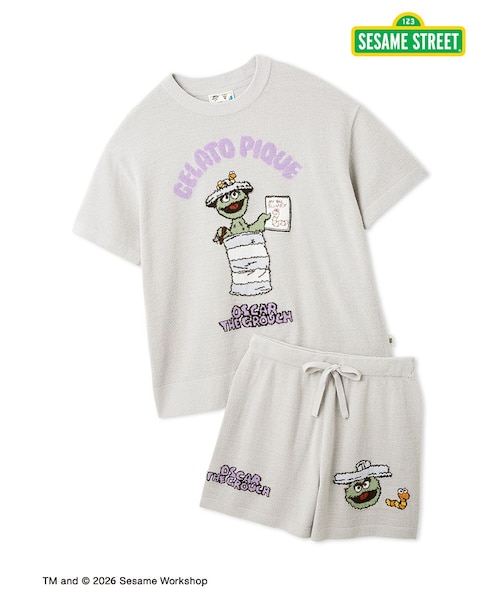 【SESAME STREET】エアリーモコジャガードプルオーバー&ショートパンツ SESAME STREET】エアリーモコジャガードプルオーバー&ショートパンツ