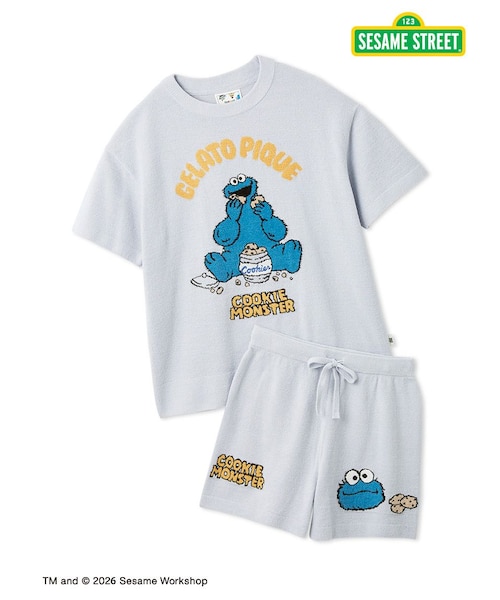 【SESAME STREET】エアリーモコジャガードプルオーバー&ショートパンツ SESAME STREET】エアリーモコジャガードプルオーバー&ショートパンツ
