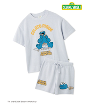 【SESAME STREET】エアリーモコジャガードプルオーバー&ショートパンツセット