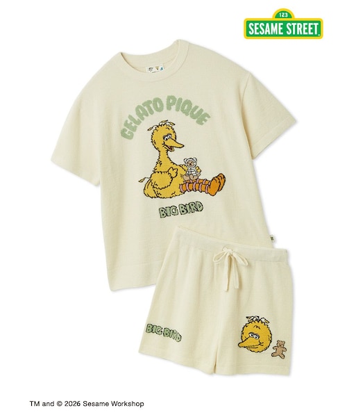 SESAME STREET】【UNISEX】裏毛プルオーバー＆ハーフパンツセット