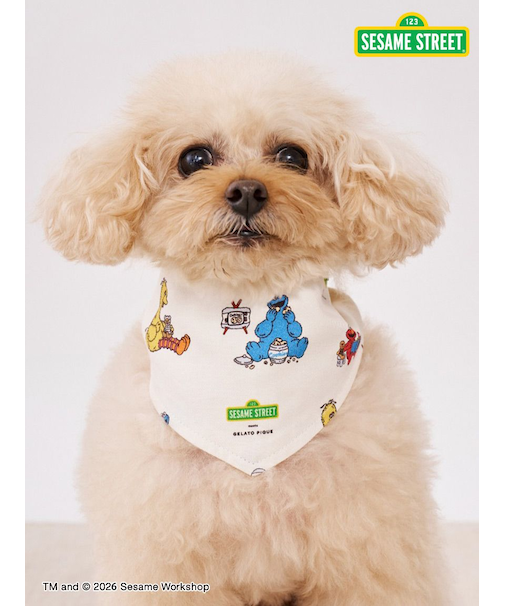 【SESAME STREET】【CAT＆DOG】バンダナ