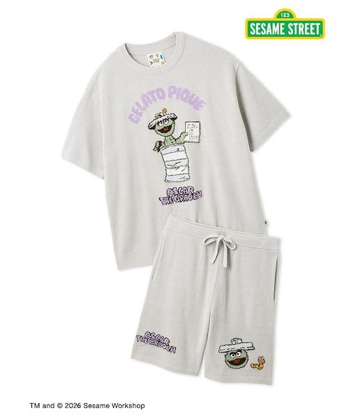 SESAME STREET】【UNISEX】裏毛プルオーバー＆ハーフパンツセット