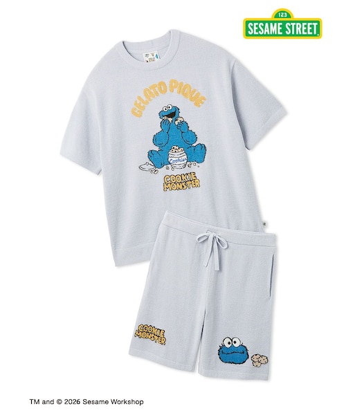 【SESAME STREET】エアリーモコジャガードプルオーバー&ショートパンツ SESAME STREET】エアリーモコジャガードプルオーバー&ショートパンツ