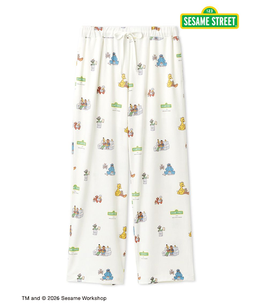 【SESAME STREET】総柄ロングパンツ