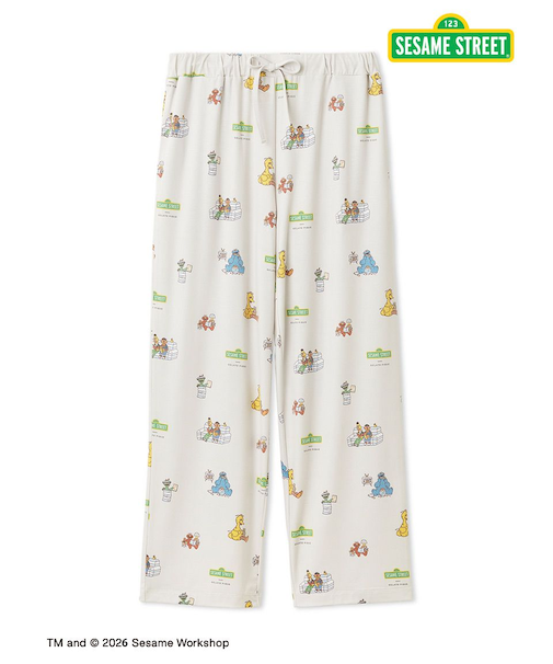 【SESAME STREET】【HOMME】総柄ロングパンツ
