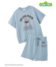 【SESAME STREET】【UNISEX】裏毛プルオーバー＆ハーフパンツセット