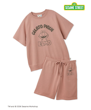 【SESAME STREET】【UNISEX】裏毛プルオーバー＆ハーフパンツセット