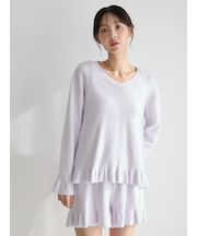 スムーズィーリブフリルプルオーバー