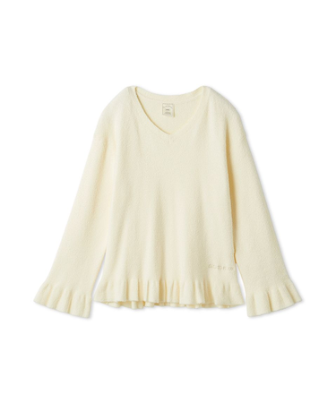 スムーズィーリブフリルプルオーバー