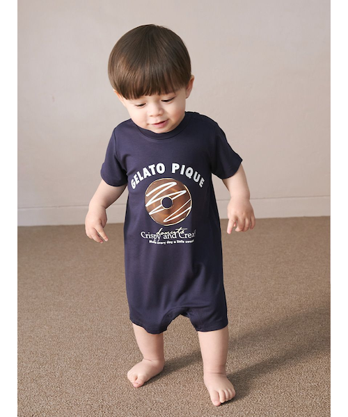 BABY】ドーナツワンポイントロンパース｜ジェラートピケの通販｜&mall