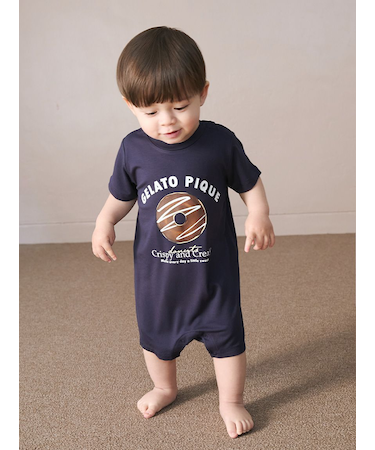 【BABY】ドーナツワンポイントロンパース